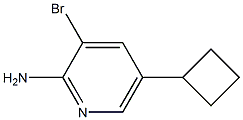 2-Amino-3-bromo-5-(cyclobutyl)pyridine Structure
