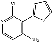 2-CHLORO-4-AMINO-3-(2-THIENYL)PYRIDINE 化学構造式