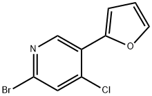 2-Bromo-4-chloro-5-(2-furyl)pyridine Structure