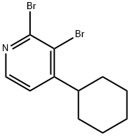 2,3-Dibromo-4-(cyclohexyl)pyridine Structure