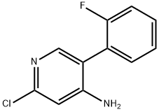 2-Chloro-4-amino-5-(2-fluorophenyl)pyridine 化学構造式