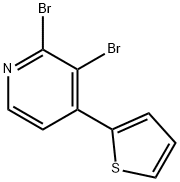 2,3-Dibromo-4-(2-thienyl)pyridine,1381941-07-6,结构式