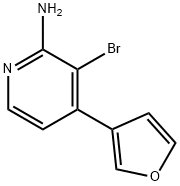 2-Amino-3-bromo-4-(3-furyl)pyridine Structure