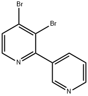 3,4-Dibromo-2-(3-pyridyl)pyridine Structure