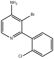 3-BROMO-2-(2-CHLOROPHENYL)PYRIDIN-4-AMINE 结构式