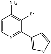 3-BROMO-2-(FURAN-3-YL)PYRIDIN-4-AMINE 结构式
