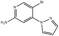 2-Amino-5-bromo-4-(1H-pyrazol-1-yl)pyridine Structure