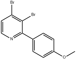 3,4-Dibromo-2-(4-methoxyphenyl)pyridine,1381942-47-7,结构式