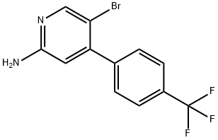 2-Amino-5-bromo-4-(4-trifluoromethylphenyl)pyridine 化学構造式