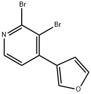 2,3-Dibromo-4-(3-furyl)pyridine Structure