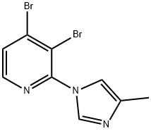 3,4-Dibromo-2-(4-methylimidazol-1-yl)pyridine Structure
