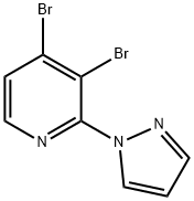 3,4-Dibromo-2-(1H-pyrazol-1-yl)pyridine Structure