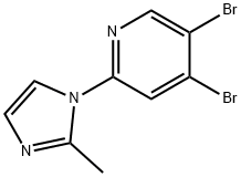 3,4-Dibromo-6-(2-methylimidazol-1-yl)pyridine 结构式