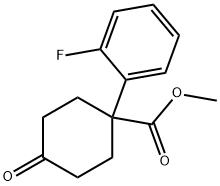 1-(2-氟苯基)-4-氧代环己烷甲酸甲酯 结构式