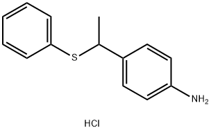 4-[1-(phenylsulfanyl)ethyl]aniline hydrochloride Structure