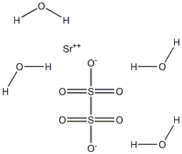 strontium dithionate tetrahydrate Structure