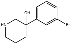 3-Piperidinol, 3-(3-bromophenyl)- 结构式