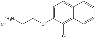 2-[(1-Chloronaphthalen-2-yl)oxy]ethanaminium chloride Struktur