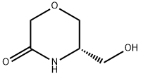 (S)-5-hydroxymethylmorpholine-3-one 化学構造式