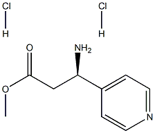 (R)-3-氨基-3-(吡啶-4-基)丙酸甲酯二盐酸盐, 1391398-54-1, 结构式