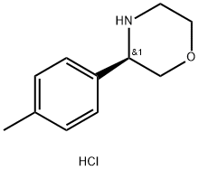 (3R)-3-(4-METHYLPHENYL)MORPHOLINE HYDROCHLORIDE 化学構造式