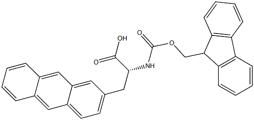 (2R)-3-(anthracen-2-yl)-2-({[(9H-fluoren-9-yl)methoxy]carbonyl}amino)propanoic acid,1391555-74-0,结构式