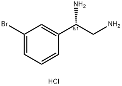 (S)-1-(3-溴苯基)乙烷-1,2-二胺二盐酸盐, 1391575-87-3, 结构式