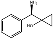 (R)-1-(amino(phenyl)methyl)cyclopropan-1-ol 化学構造式