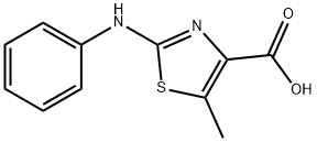 5-Methyl-2-phenylaminothiazole-4-carboxylic acid Structure