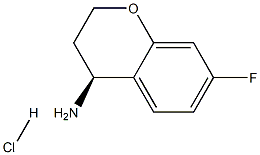 (4S)-7-FLUORO-3,4-DIHYDRO-2H-1-BENZOPYRAN-4-AMINE HYDROCHLORIDE Struktur