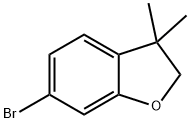 6-溴-3,3-二甲基-2,3-二氢-1-苯并呋喃, 1393534-22-9, 结构式