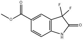 3,3-二氟-2-氧代吲哚啉-5-羧酸甲酯,1393539-96-2,结构式