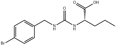 2-({[(4-bromophenyl)methyl]carbamoyl}amino)pentanoic acid Structure