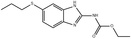 ethyl N-(6-propylsulfanyl-1H-benzimidazol-2-yl)carbamate Structure