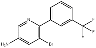 3-Amino-5-bromo-6-(3-trifluoromethylphenyl)pyridine 结构式