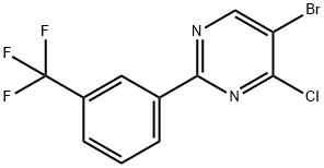 4-Chloro-5-bromo-2-(3-trifluoromethylphenyl)pyrimidine,1399480-93-3,结构式