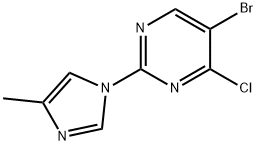 4-Chloro-5-bromo-2-(4-methylimidazol-1-yl)pyrimidine Struktur