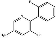 3-Amino-5-bromo-6-(2-fluorophenyl)pyridine 化学構造式