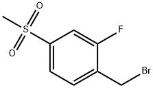 2-FLUORO-4-(METHYLSULFONYL)BENZYL BROMIDE 结构式