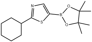 2-cyclohexyl-5-(4,4,5,5-tetramethyl-1,3,2-dioxaborolan-2-yl)thiazole Struktur