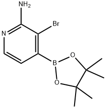 2-Amino-3-bromopyridine-4-boronic acid pinacol ester,1402172-71-7,结构式