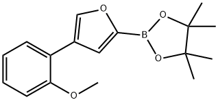 4-(2-Methoxyphenyl)furan-2-boronic acid pinacol ester Struktur