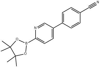 5-(4-Cyanophenyl)pyridine-2-boronic acid pinacol ester Structure