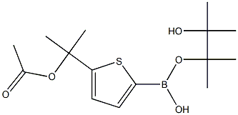 5-(1-Methyl-1-acetoxyethyl)thiophene-2-boronic acid pinacol ester Struktur