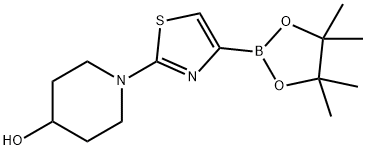 2-(4-HYDROXYPIPERIDIN-1-YL)THIAZOLE-4-BORONIC ACID PINACOL ESTER Structure