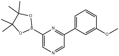6-(3-Methoxyphenyl)pyrazine-2-boronic acid pinacol ester Struktur