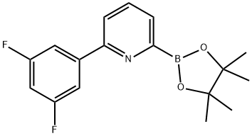 2-(3,5-difluorophenyl)-6-(4,4,5,5-tetramethyl-1,3,2-dioxaborolan-2-yl)pyridine 结构式