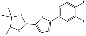 3-羟基-2,3-二甲基丁烷-2-基氢(5-(3,4-二氟苯基)噻吩-2-基)硼酸酯, 1402227-87-5, 结构式