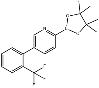 5-(2-Trfluoromethylphenyl)pyridine-2-boronic acid pinacol ester,1402233-67-3,结构式