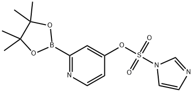 4-[(Imidazol-1-yl)sulfonyl]oxypyridine-2-boronic acid pinacol ester Structure
